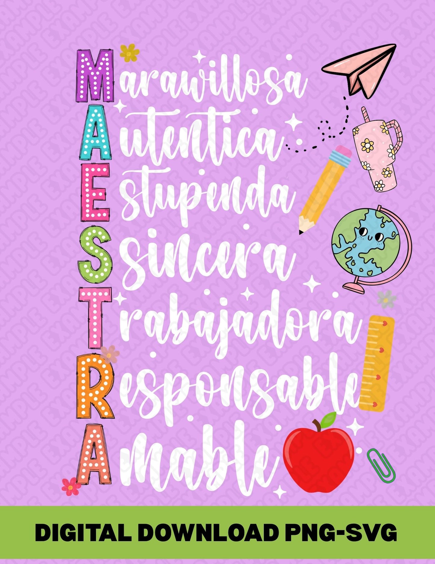 MAESTRA PNG SVG DIGITAL DOWNLOAD