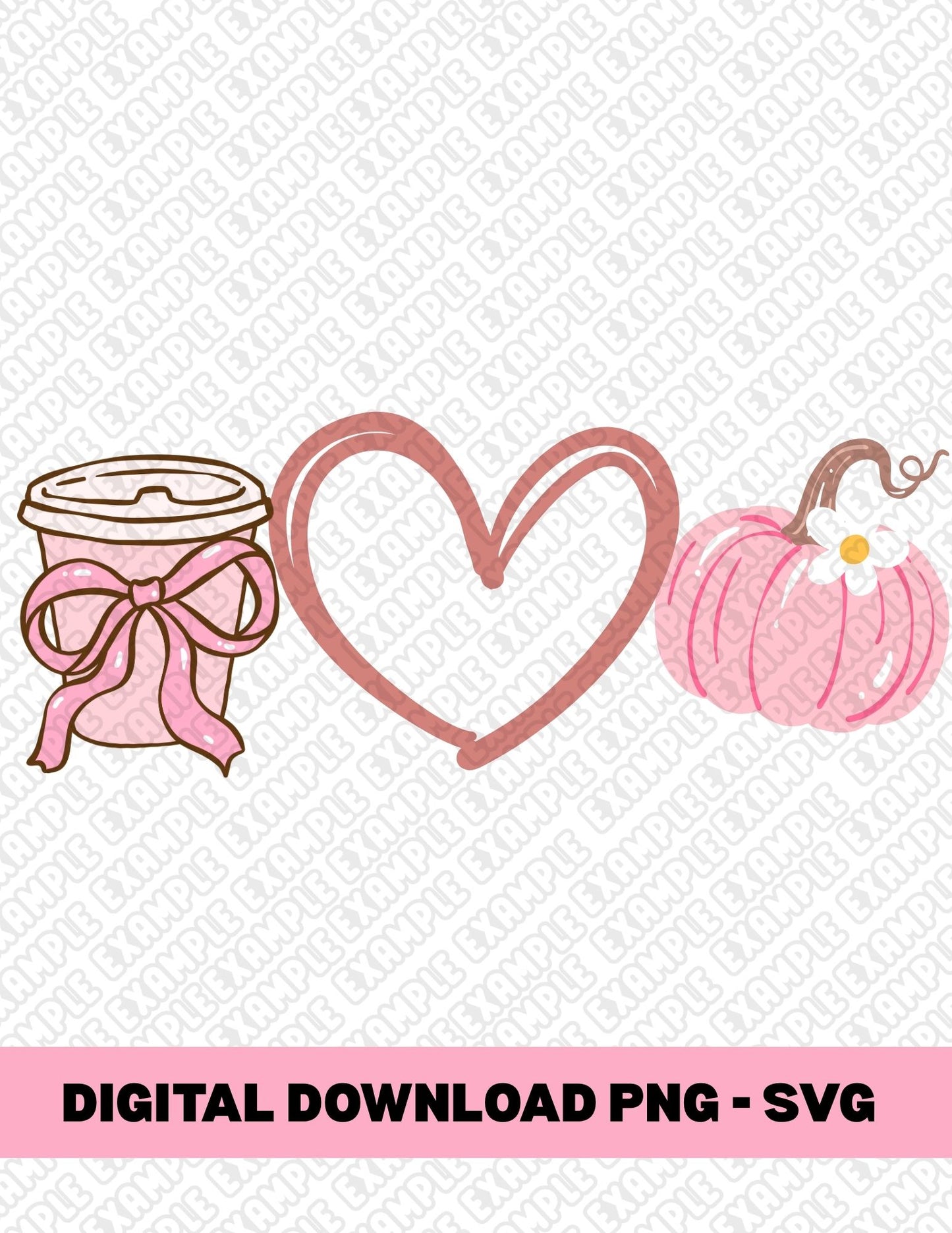 COFFEE LOVE HALLOWEEN PINK PNG SVG DIGITAL DOWNLOAD