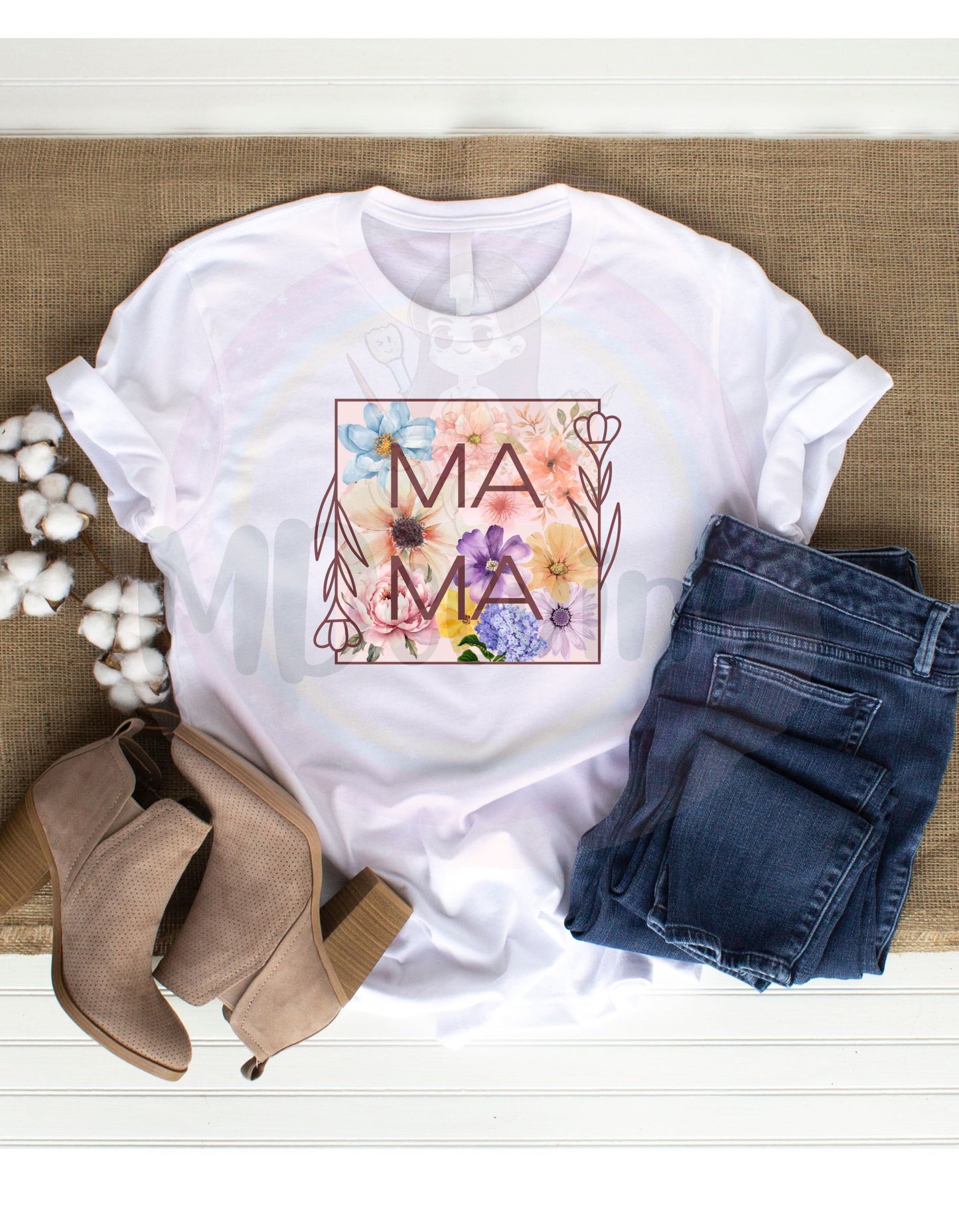 "MAMA" FLOWERS PNG,PDF